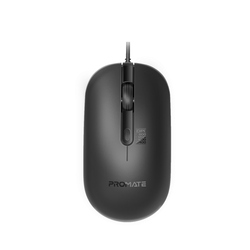 Promate Wired Mouse, Ergonomic Ambidextrous Optical Mice with 6 million Keystrokes, Adjustable 2400DPI, 4 Programmable Buttons, 1.5m Cord and Anti-Slip Grip for MacBook Pro, iMac, ASUS, Dell, CM-2400